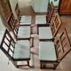 Set of 6 antique hazelwood chairs, 17th–18th century