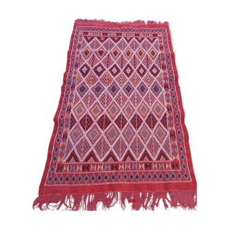 Traditional handmade red kilim rug 187-114cm