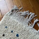 Berber Beni Ouarain handmade rug with small colorful polka dots