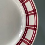 Series of 10 vintage Badonviller earthenware flat plates