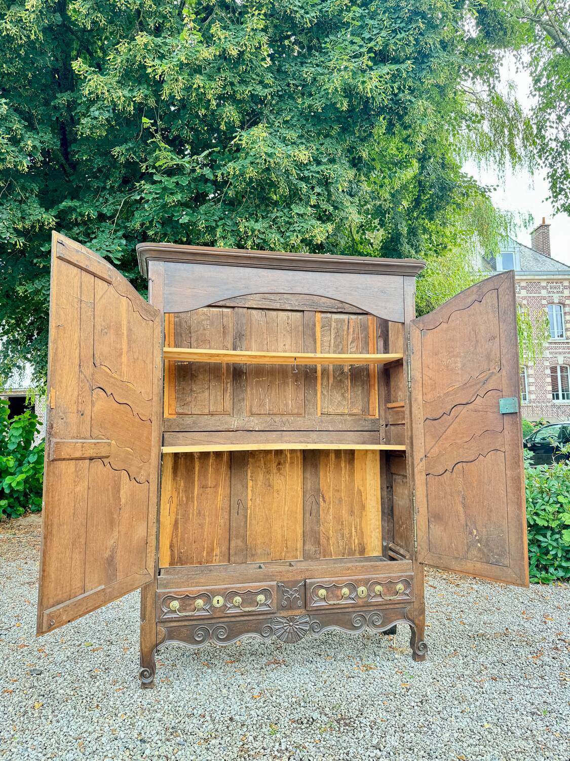 Louis XV Period 18th Century Oak Lorraine Wardrobe