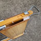 Vintage Textable folding rolling serving cart from the 1960s-70s