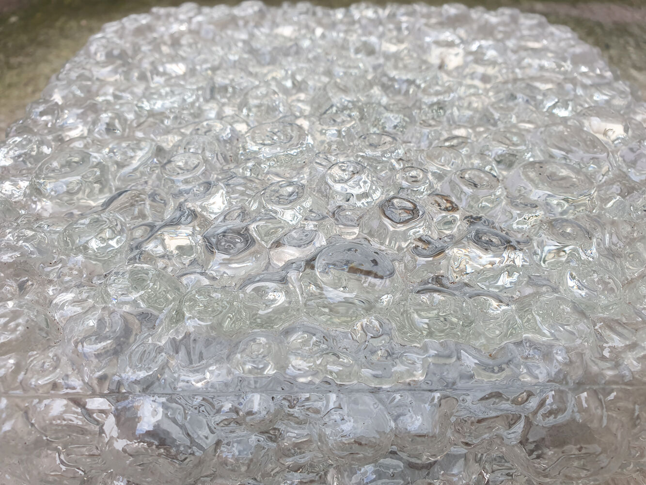 Vintage bubble glass ceiling light, 70s