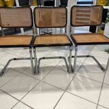 Set of 3 Cesca B32 chairs by Marcel Breuer, 1984.