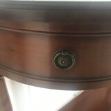 Half moon console in cherry tree
