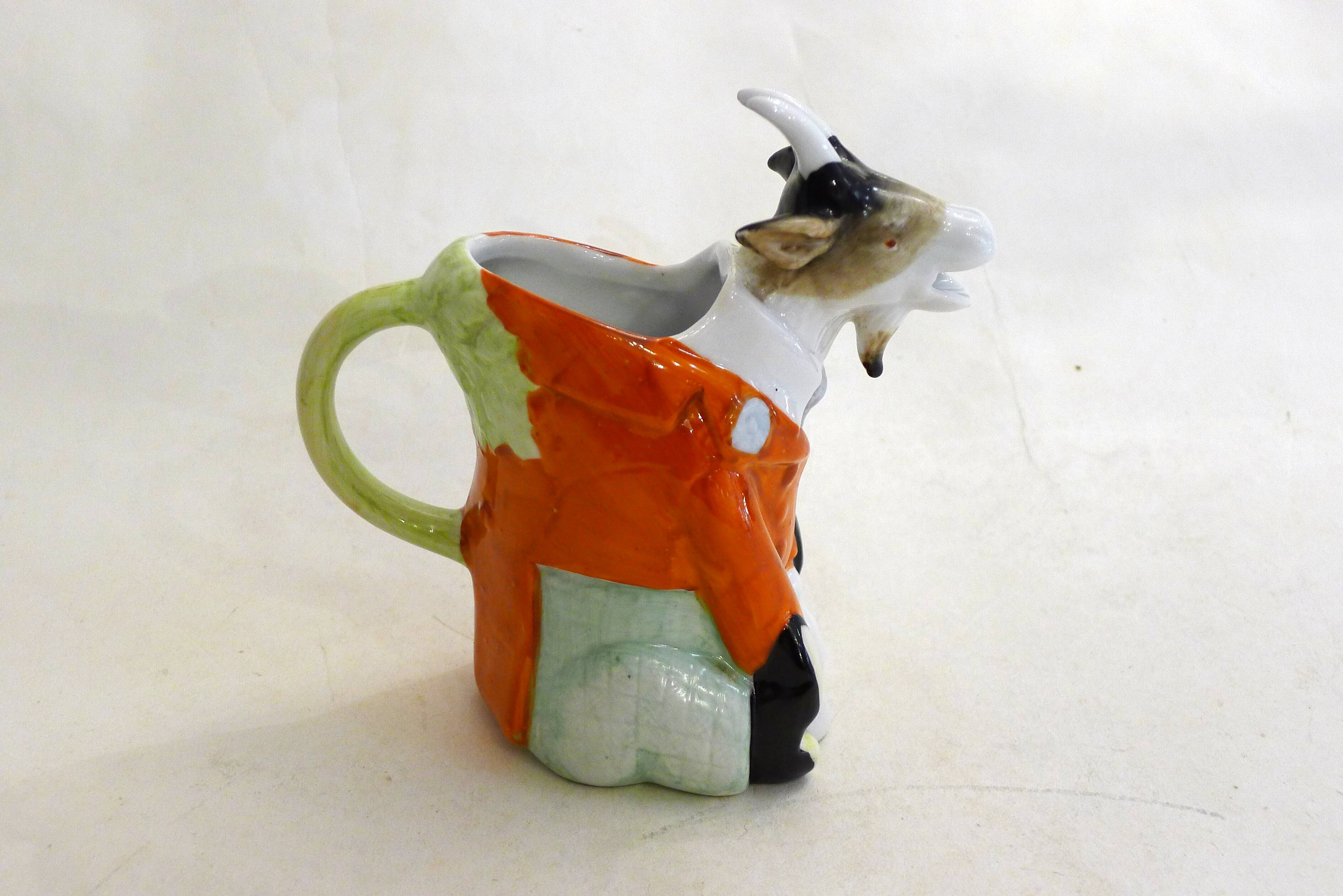 Petit pichet verseuse Chèvre en porcelaine allemande 1920'