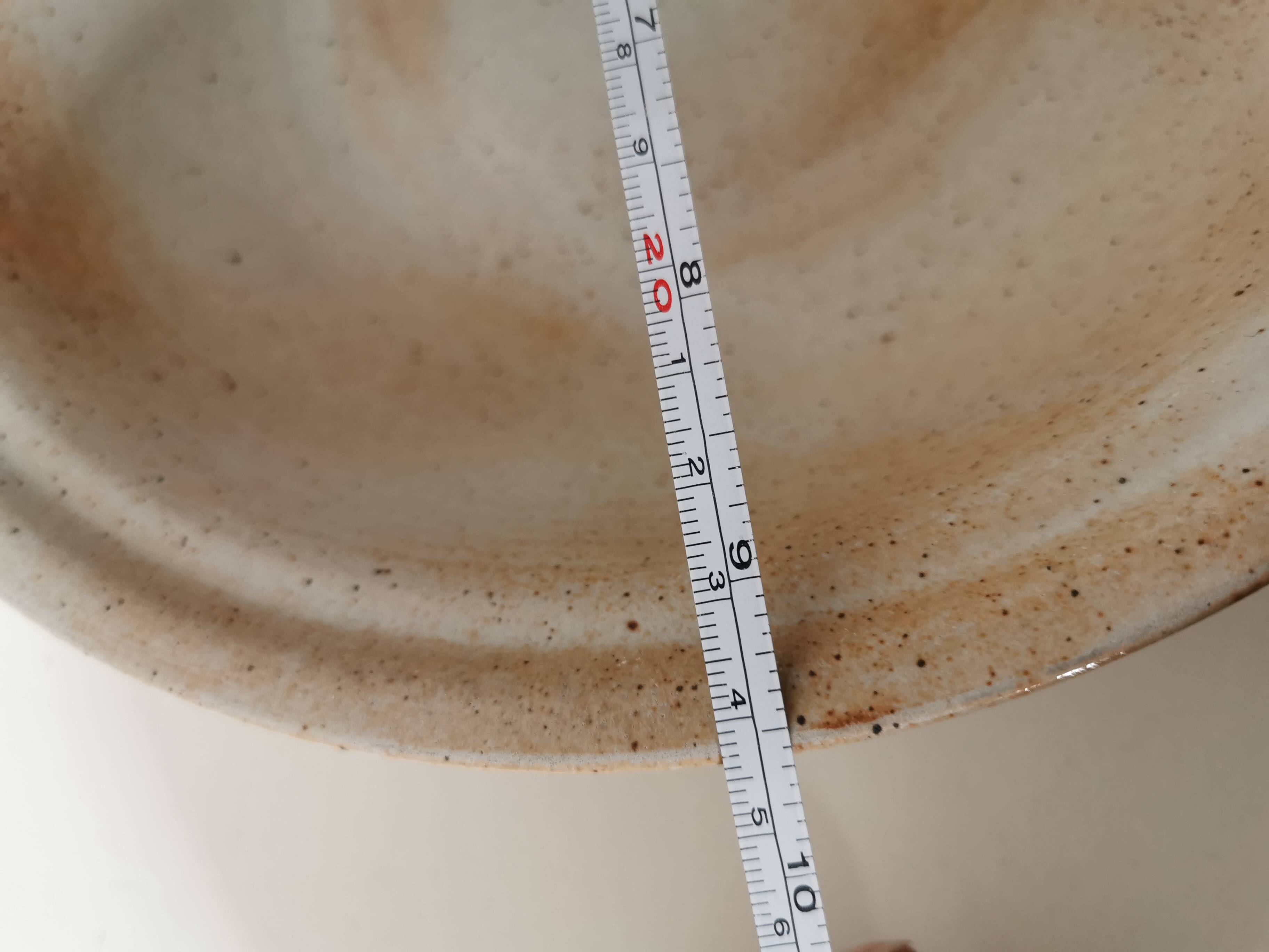 salad bowl, brown stoneware bowl, Marais stoneware, 1970s