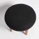 Vintage black wool stool from the mid-century, Denmark, 1960.