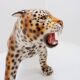Ceramic sculpture of a leopard by "Ceramiche Boxer" - Italy