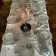 White and silver plates