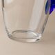 Vintage glass pitcher - clear glass with blue handle - Mid-Century design from Italy in the 1970s - elegant table decoration, retro gift idea.