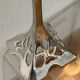 Pair of Art Nouveau style silver-plated metal candlesticks