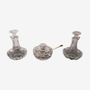 Saint-Louis Crystal Mustard Cruet and Vinegar Cruet