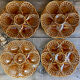 6 Sarreguemines oyster plates France in a slip