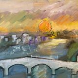 Twilight in Gien signed Nedel