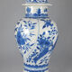 Potiche chinoise bleu blanc