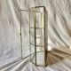 Small vintage display case in clear glass, mirrored glass and brass