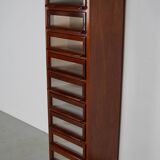 Vintage Dutch Hardwood Haberdashery Shop Cabinet, 1930s