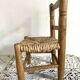 Chaise enfant en bois et paille