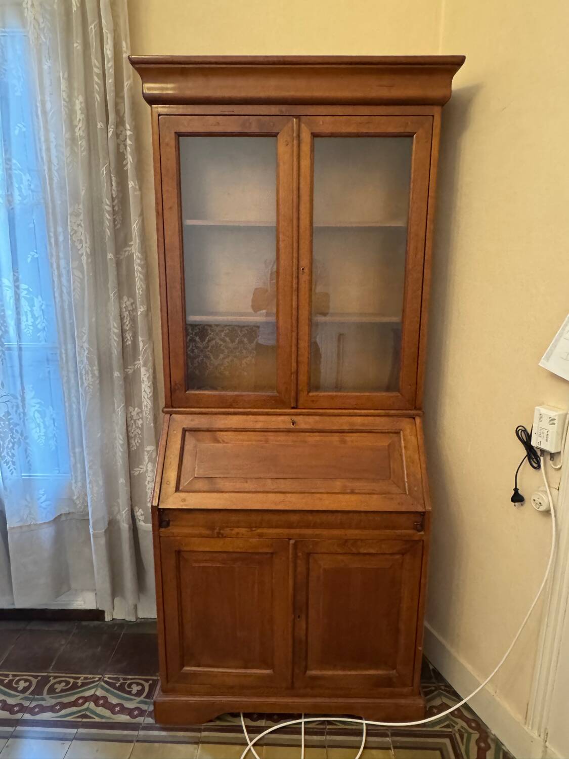 Louis Philippe style antique display cabinet