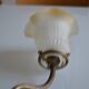 Swan neck wall lamp and its tulip, early 20th century.