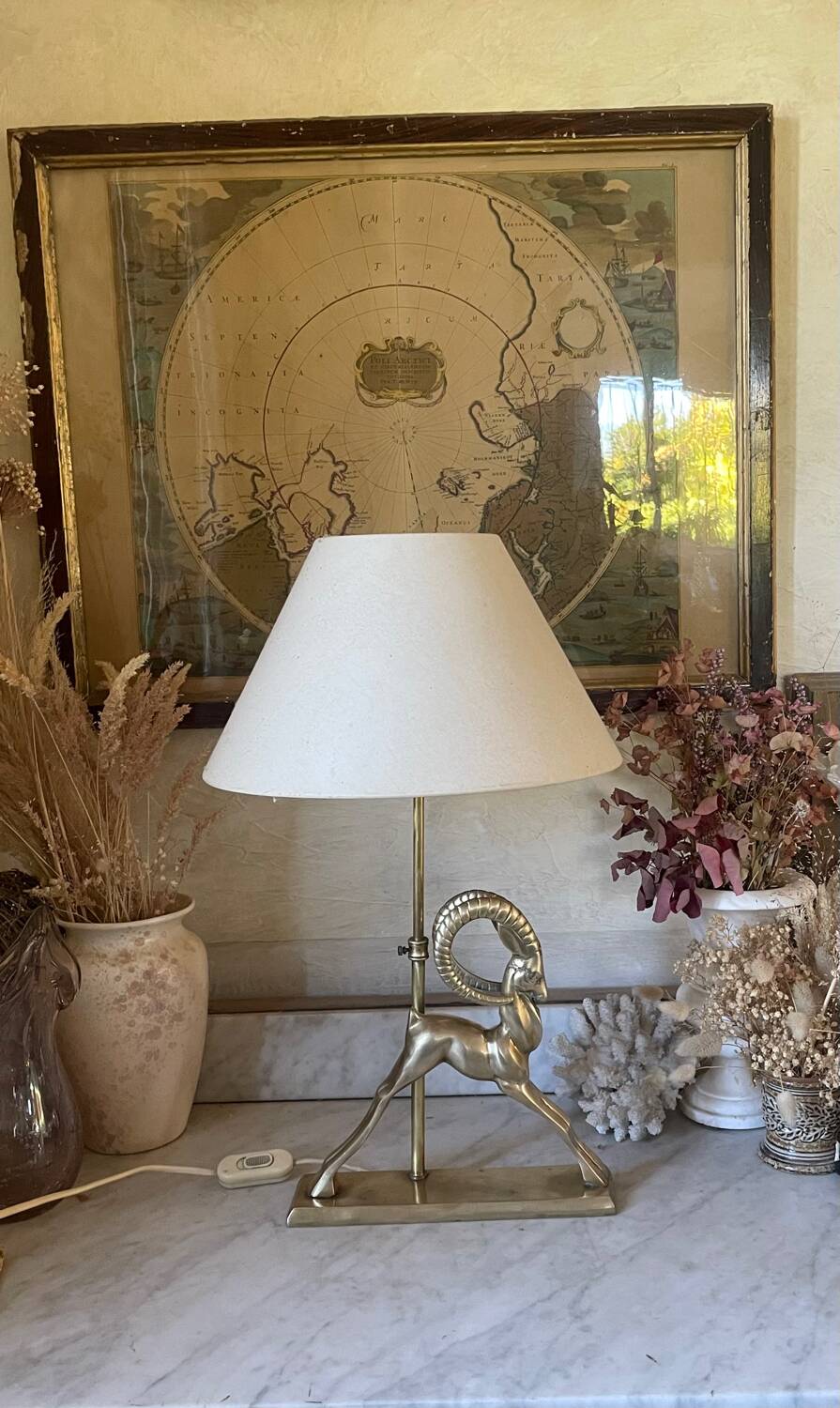 Art Deco Brass Lamp