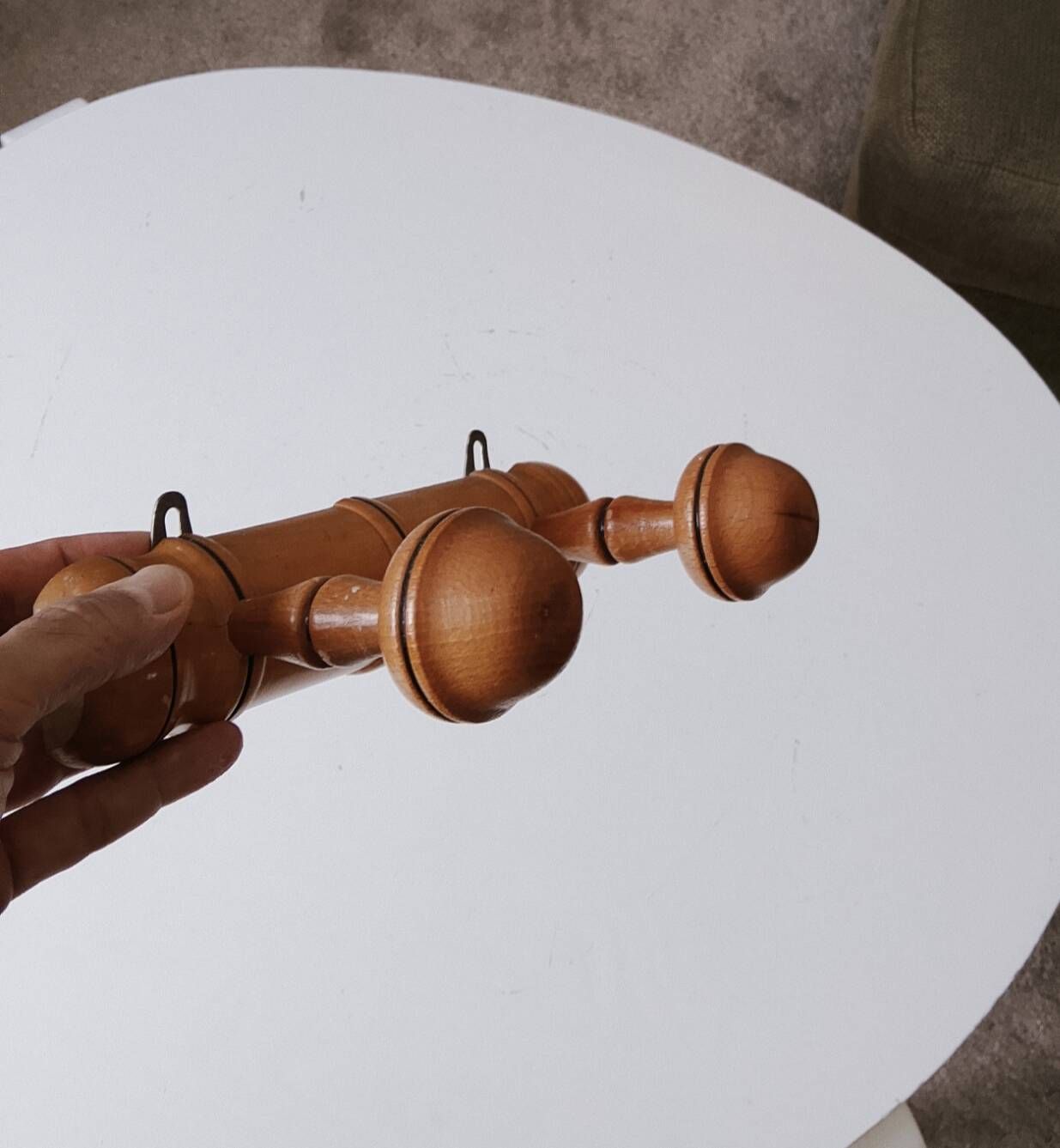 Vintage wall coat rack, popular art from the 60s/70s.