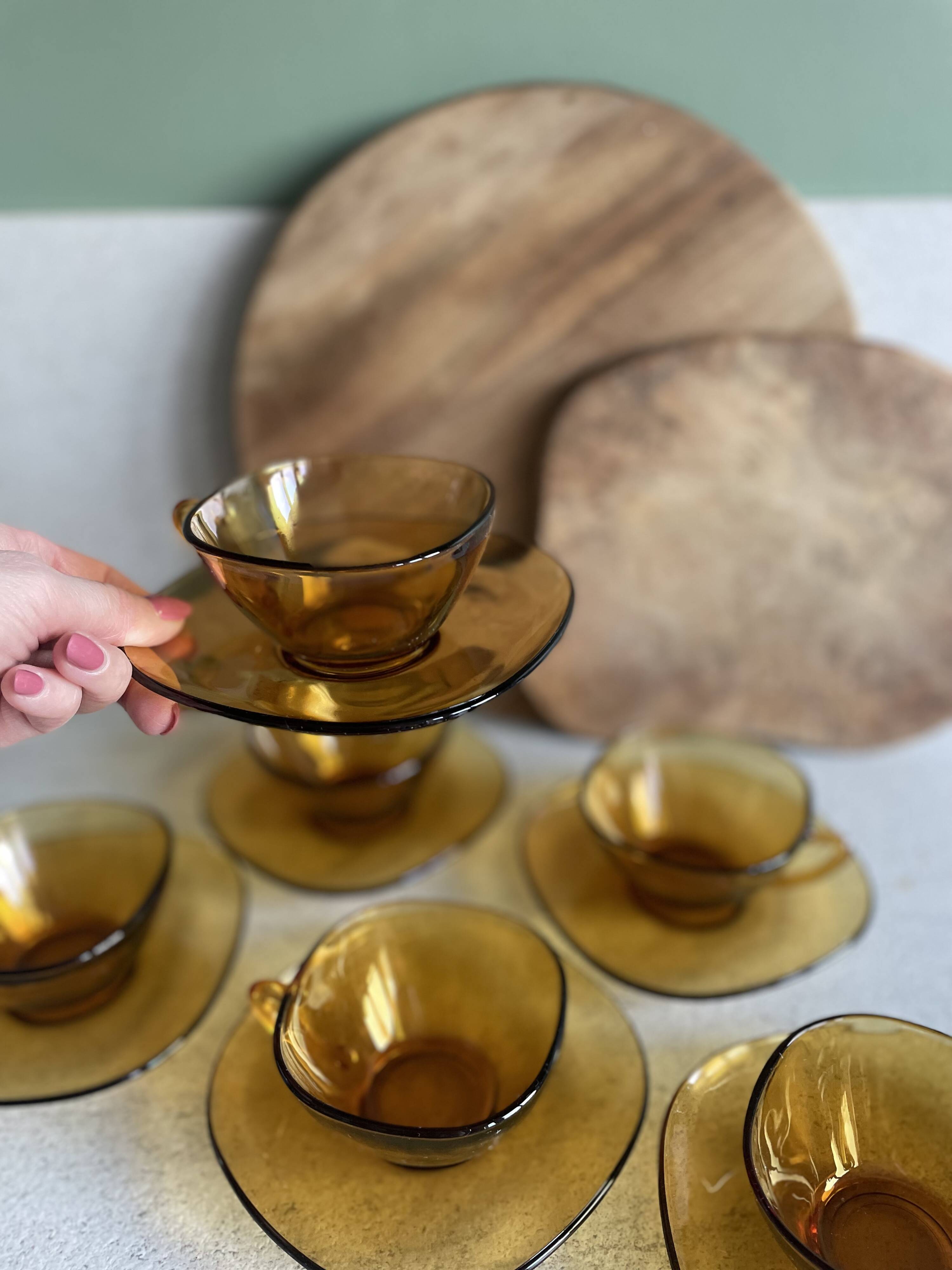 X6 cup and saucer x6 vereco