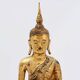 Thai Gilt Bronze Seated Earth Touching Buddha Figure, Late 19th Century
