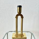 Vintage table lamp in gilded brass Hollywood Regency style.