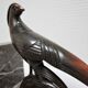 Pair of greenhouse books bird Art Deco metal patinated marble