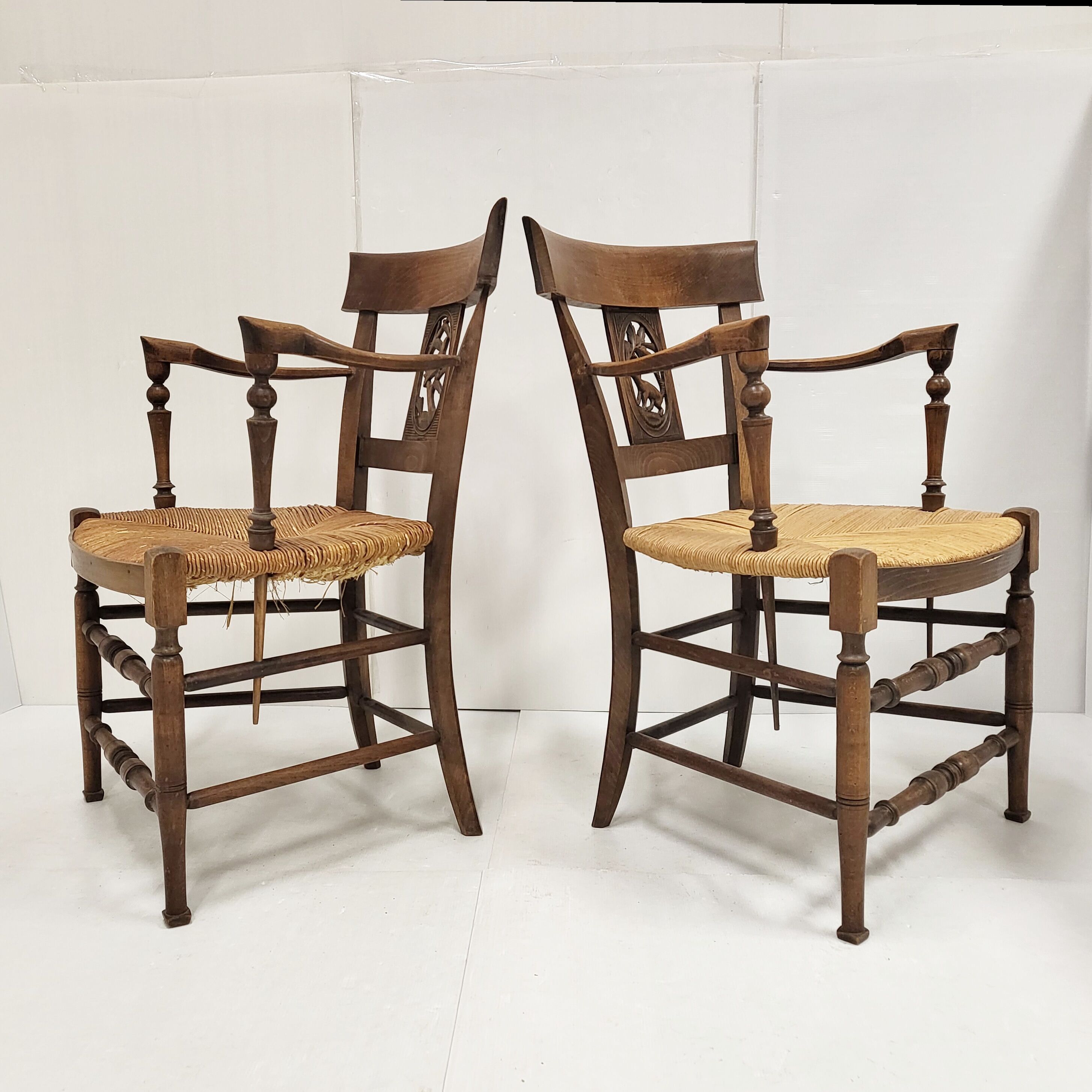 Pair of armchairs Landes 1900 vintage