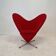 Red heart chair