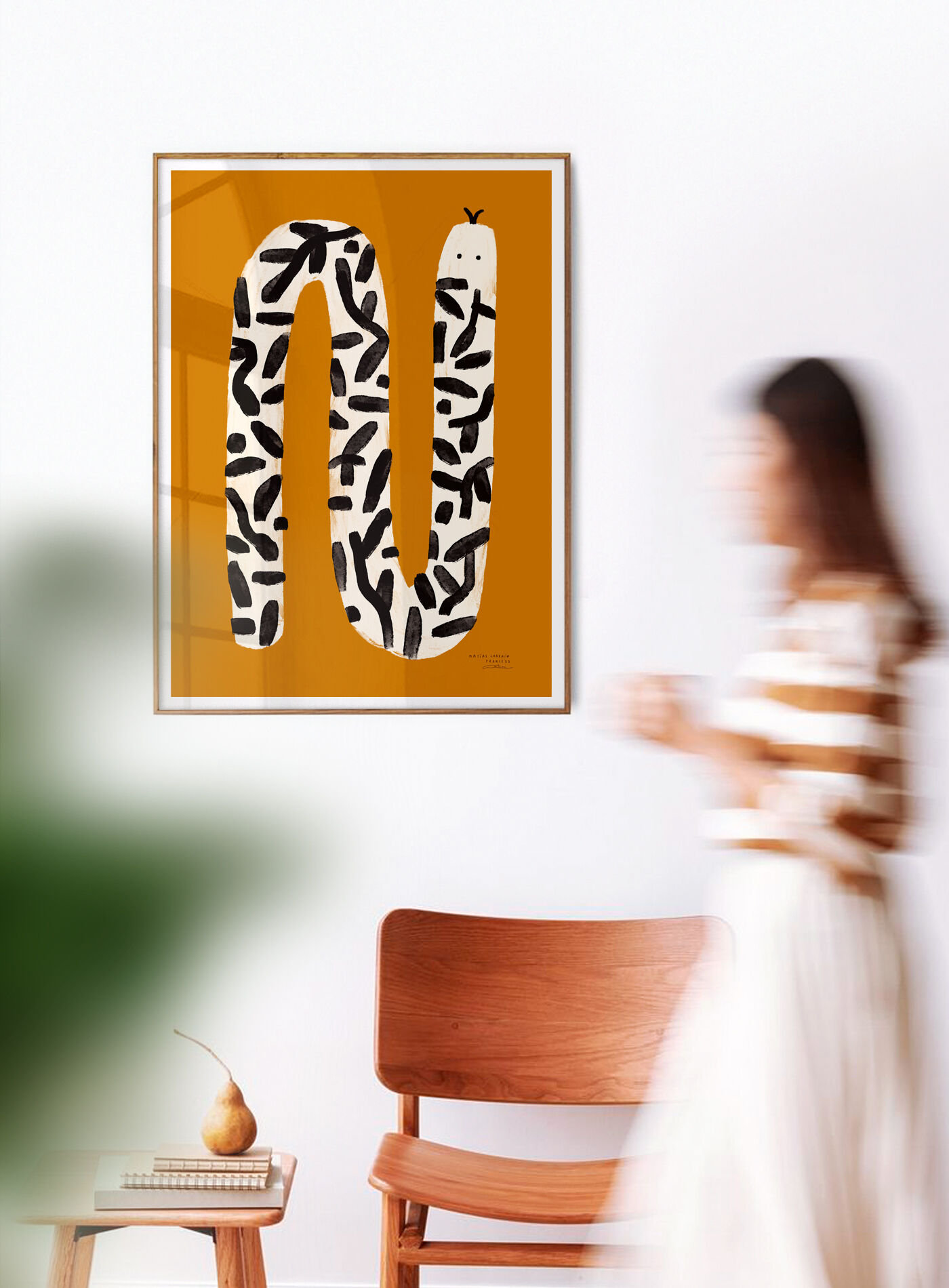 Wall poster snake plant pattern 50cm * 70cm