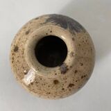 Vase boule en grès pyrité signé Suzanne Dauliach