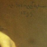 Portrait Adolphe Demange élègante aux gants 1899