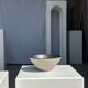 Duo of gray Indonesian ceramic bowls or salad bowls