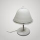 Lampe de table champignon en verre Murano et métal blanc, 1970