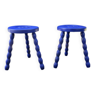 Pair of twisted stools or tables