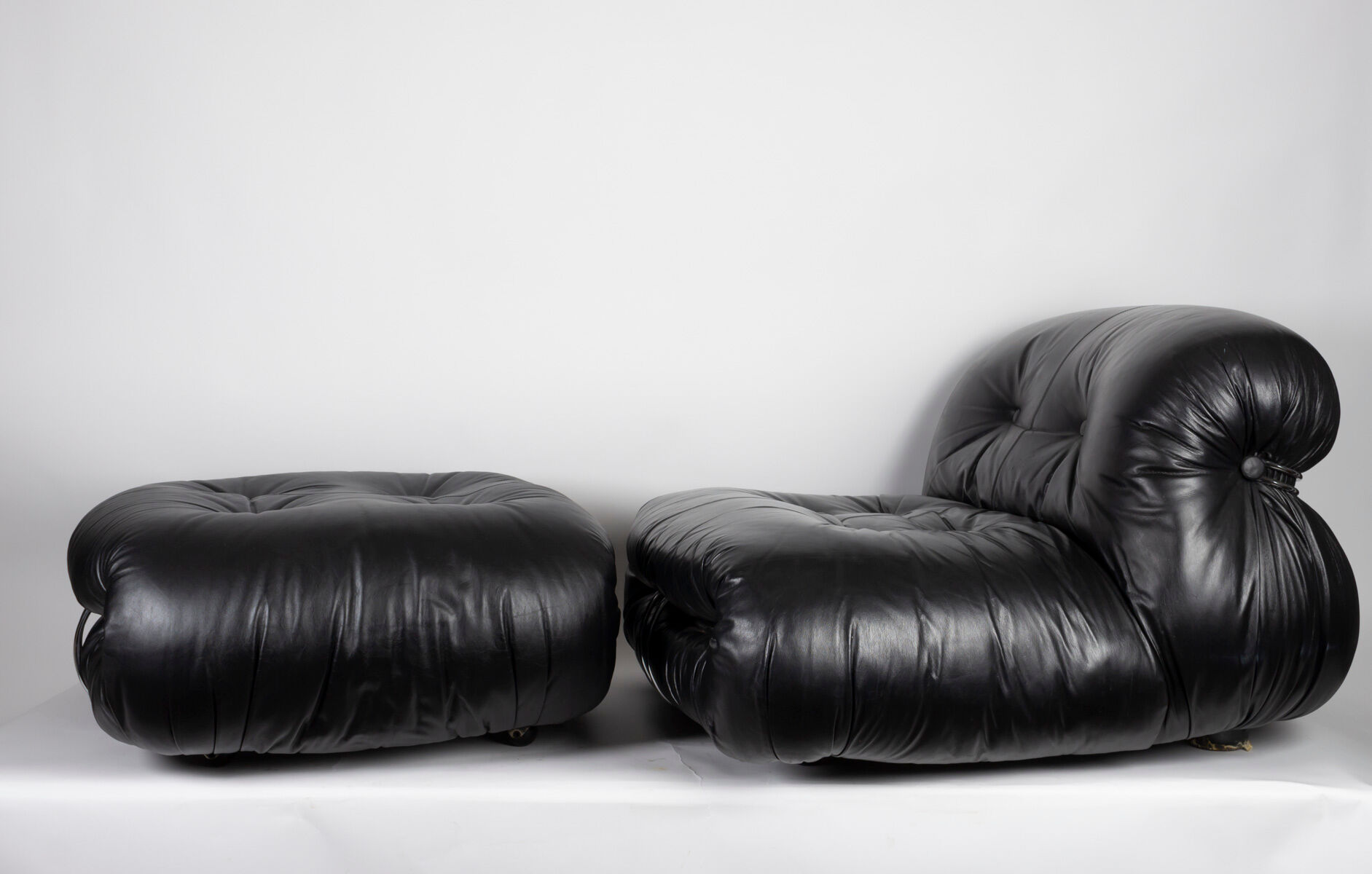 Tobia Scarpa Soriana chair and ottoman for Cassina 1970