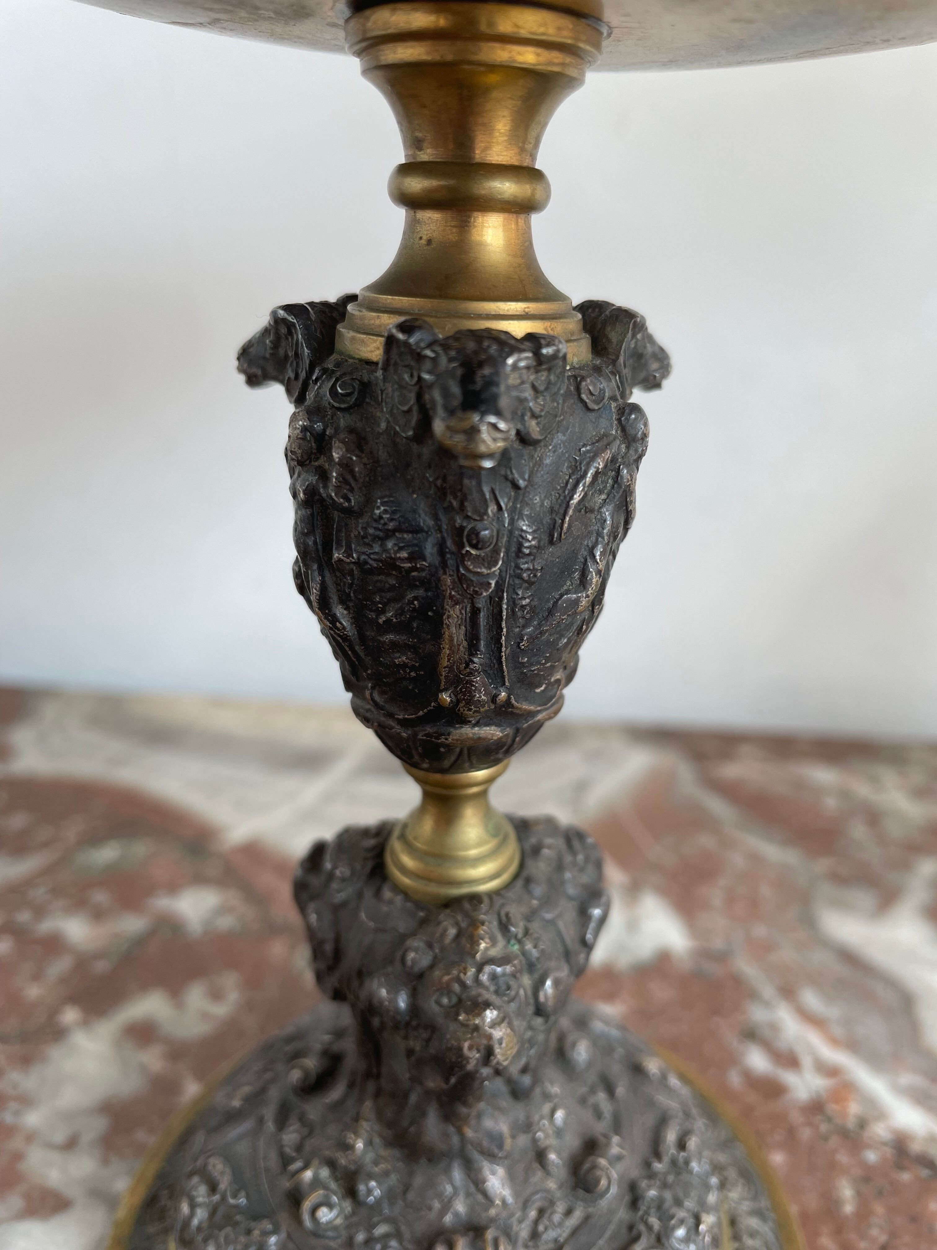 Antique, Standing cup, bronze, Napoleon III period, scene in the taste of antiquity, nineteenth, France