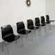Set of 6 wooden and chrome chairs, Pagholz design from the 80s, vintage Pagwood.