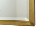 Heavy gold mirror brass faceted hollywood regency 79x48cm