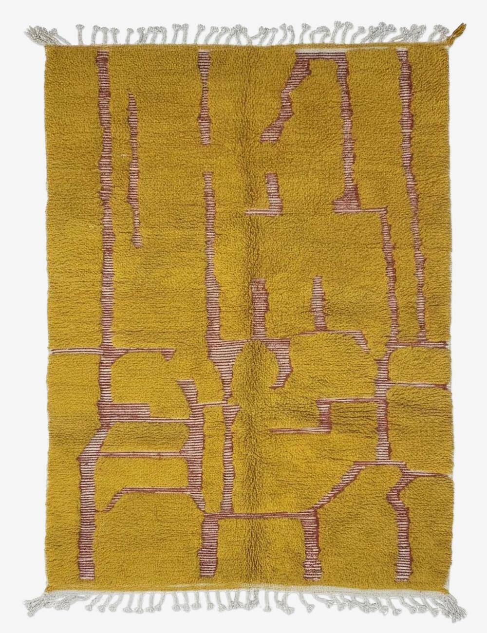 Berber Carpet Mustard - 273 x 190 cm