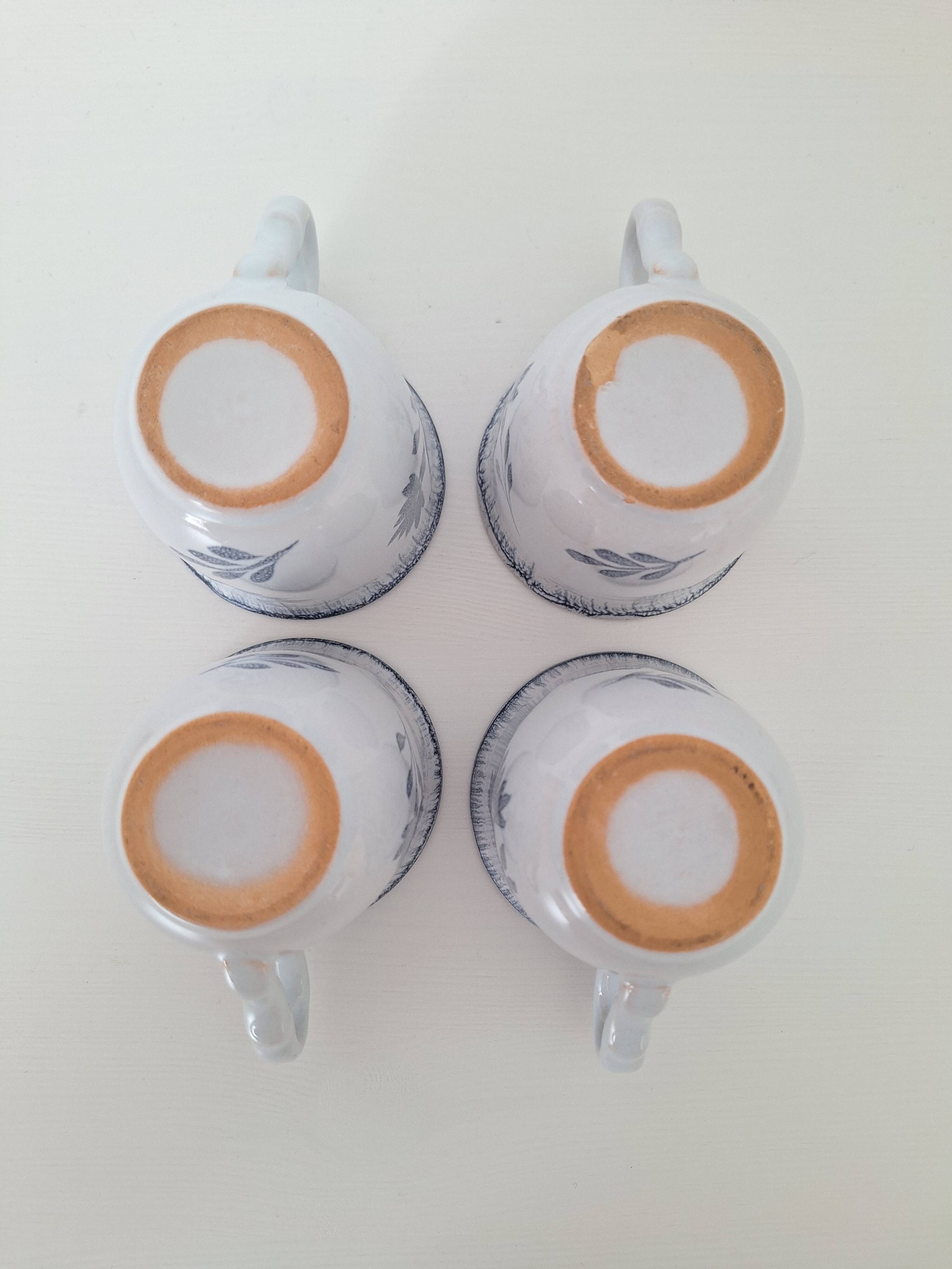 Tasse à café bleu Niderviller 1970 - 1980