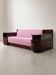 Art Deco sofa in blush pink velvet, 1930s
