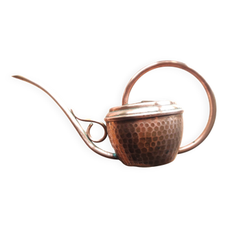 Vintage hammered copper decorative watering can MOUSS France