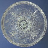 Conical carved crystal vase