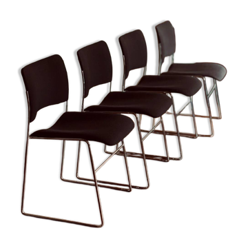 Set of 4 40/4 chairs by David Rowland for Howe – Exceptional condition