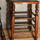 Stool in turned solid wood
